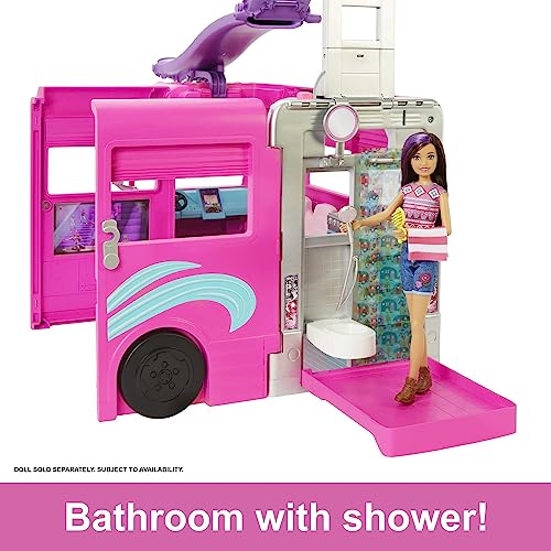 Barbie DreamCamper Playset with 60 Fun Accessories