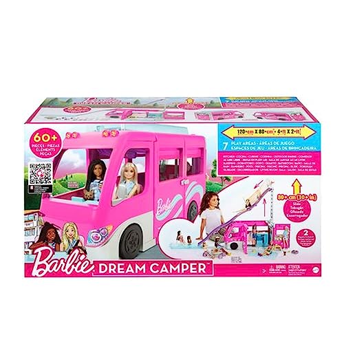 Barbie DreamCamper Playset with 60 Fun Accessories