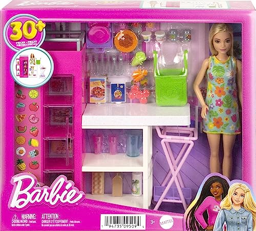 Barbie Doll Kitchen Add-On with 25+ Pieces