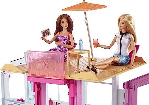 Barbie 3-Story Townhouse with Rooftop Lounge