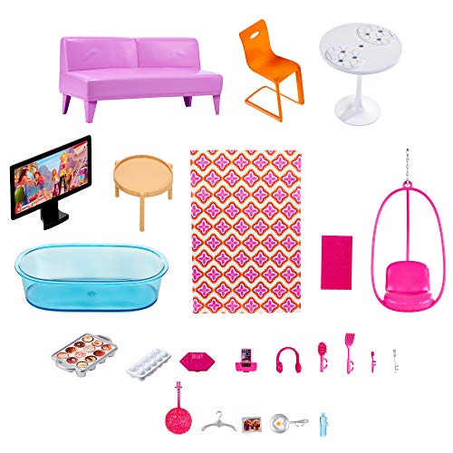 Barbie 3-Story Townhouse with Rooftop Lounge