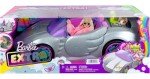 Sparkly Silver Barbie Extra Car with Fashion Accessories