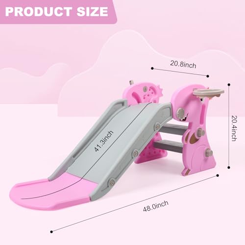 Foldable Indoor Slide and Climber Playset for Toddlers