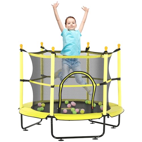 Qaba Kids Indoor/Outdoor Trampoline with Ball Pit