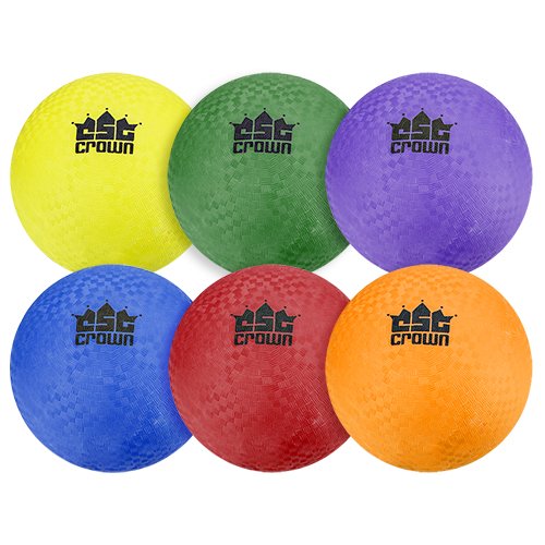 6-Pack Playground Balls with Hand Pump