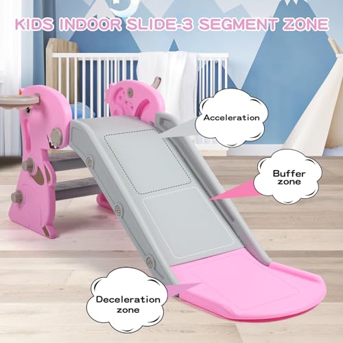 Foldable Indoor Slide and Climber Playset for Toddlers