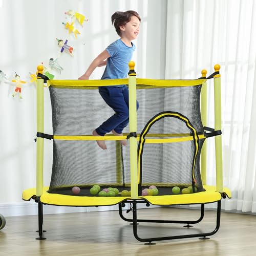 Qaba Kids Indoor/Outdoor Trampoline with Ball Pit