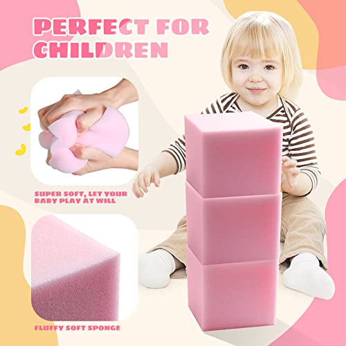 TAYUQEE 24 PCS Pink Foam Pit Blocks