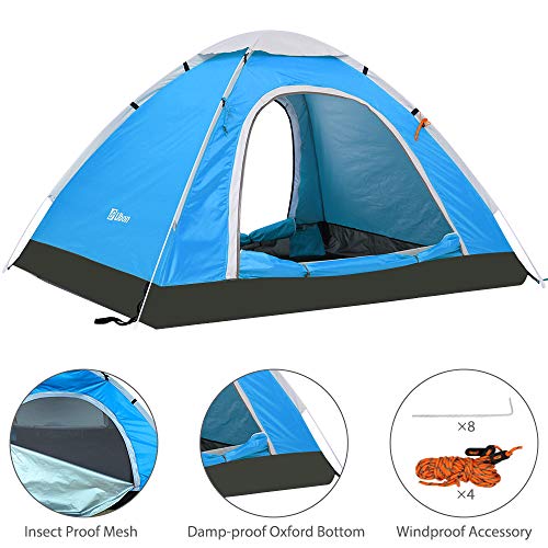 Ubon Ultralight 3-Person Pop-Up Indoor Tent