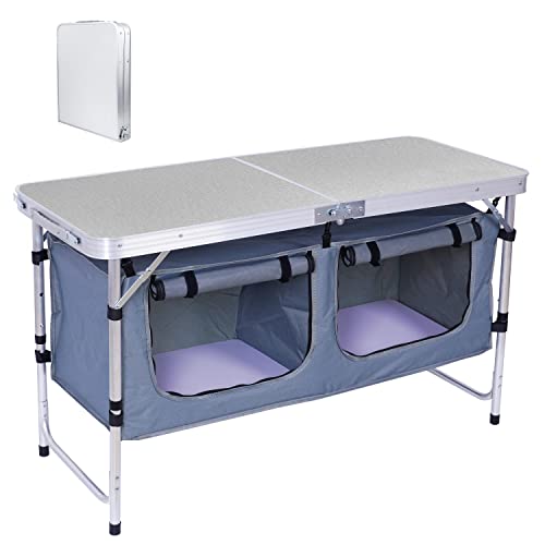 Kids' Adjustable Folding Camping Table - Lightweight & Portable