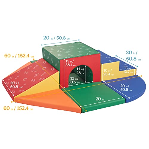 SoftZone Lincoln Tunnel Climber for Toddlers 9-Piece