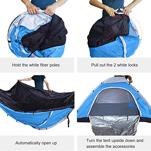 Ubon Ultralight 3-Person Pop-Up Indoor Tent