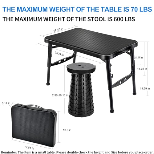 Portable Folding Table and Stool Set for Kids