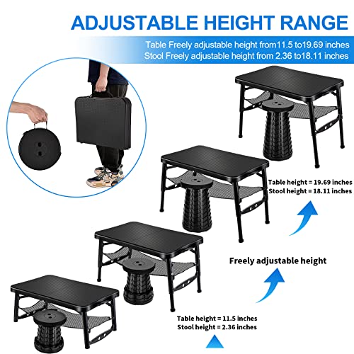 Portable Folding Table and Stool Set for Kids