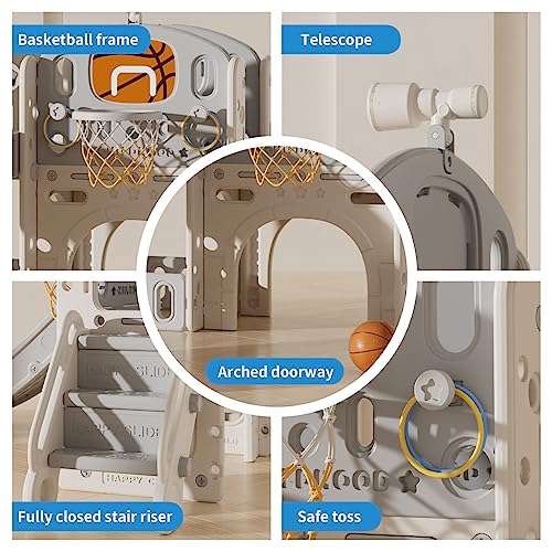 UNICOO Kids Slide Playset with Tunnel and Climber