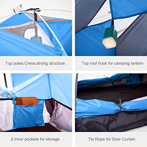 Ubon Ultralight 3-Person Pop-Up Indoor Tent