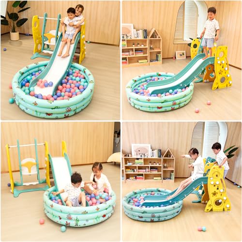 Hapsor 4-in-1 Toddler Slide and Swing Set