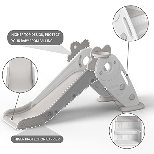 Toddler Slide and Basketball Playset for Kids