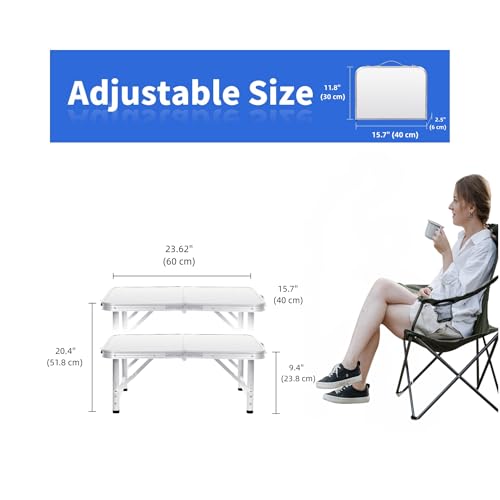 Moosinily 2FT Adjustable Folding Picnic Table for Kids