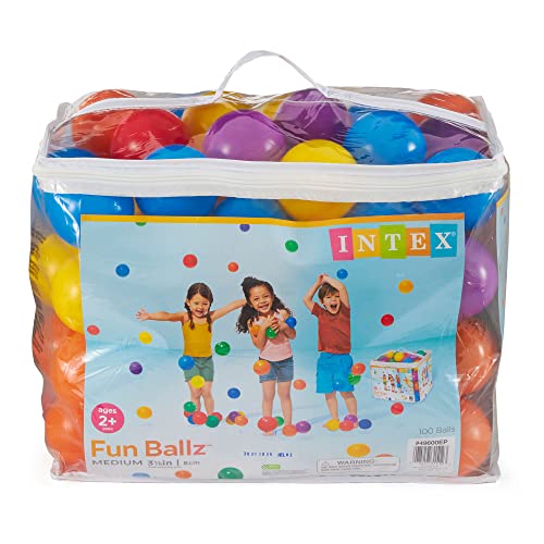 Multicolored Fun Ballz for Play Pits - 100 Pack