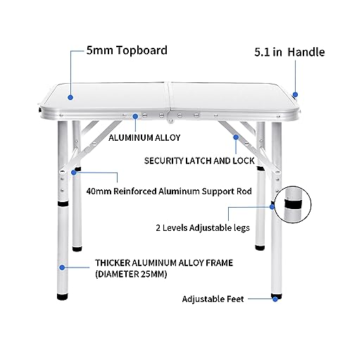 Moosinily 2FT Adjustable Folding Picnic Table for Kids