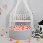 GOGOSO Pink Pit Balls for Kids' Playhouses