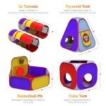 5-Piece Kids Jungle Gym Playhouse & Ball Pit