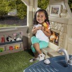 Outdoor Plastic Playhouse with Fireplace for Kids