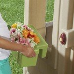 Outdoor Plastic Playhouse with Fireplace for Kids