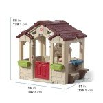Outdoor Plastic Playhouse with Fireplace for Kids