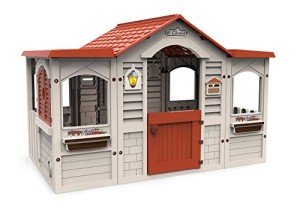 Chicos Large Indoor/Outdoor Kids Playhouse - Beige/Red
