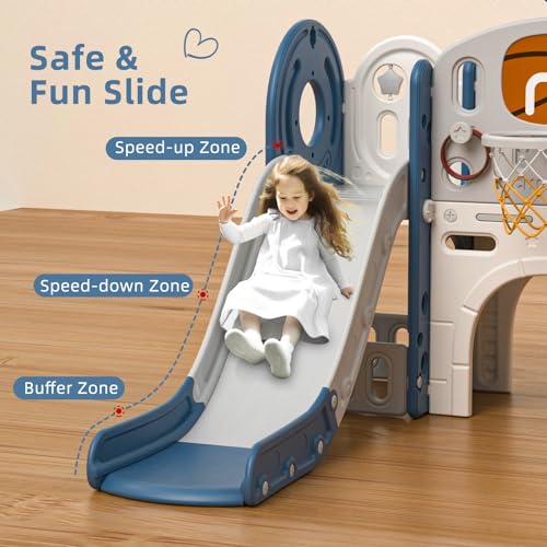 10-in-1 Toddler Slide and Playhouse Set