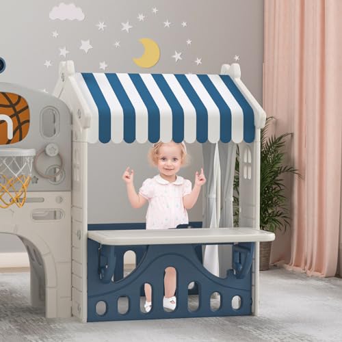 10-in-1 Toddler Slide and Playhouse Set