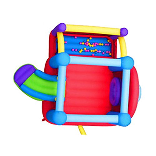 Lucky Rainbow Inflatable Bounce House and Ball Pit