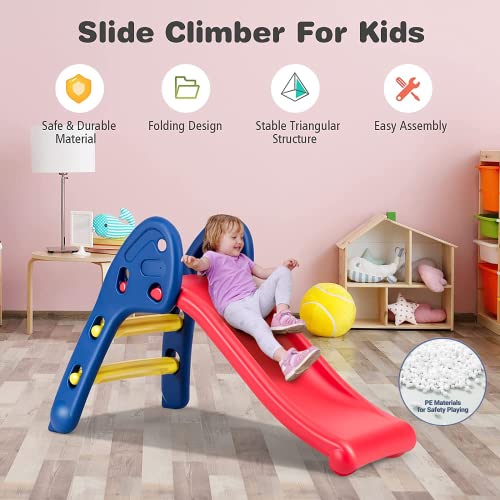 Fireflowery Folding Toddler Slide for Indoor/Outdoor Fun
