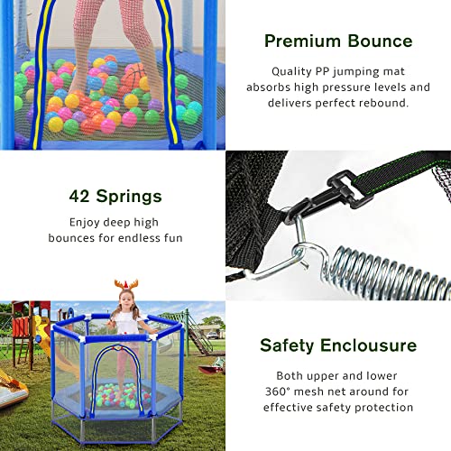 Merax 55" Kids Indoor/Outdoor Trampoline with Net