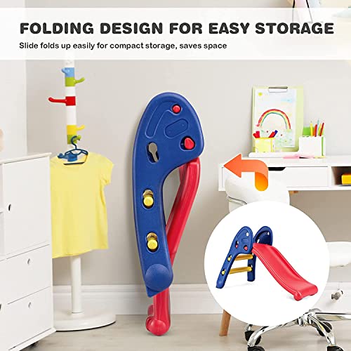 Fireflowery Folding Toddler Slide for Indoor/Outdoor Fun