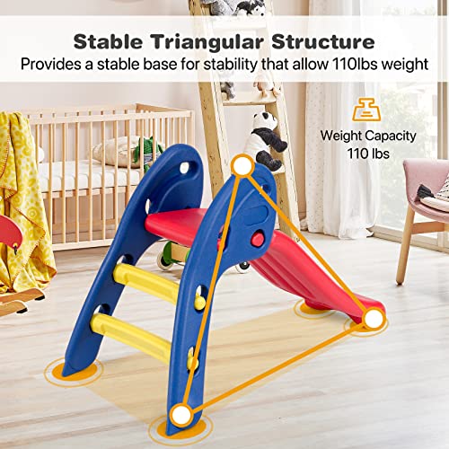 Fireflowery Folding Toddler Slide for Indoor/Outdoor Fun