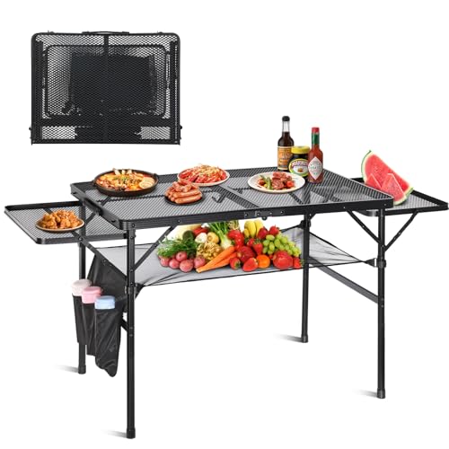 Kids Adjustable Folding Grill Table for Outdoor Fun