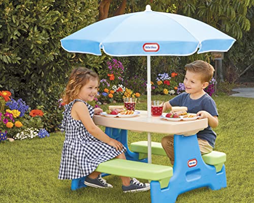 Little Tikes Colorful Picnic Table with Umbrella