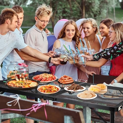 Kids Adjustable Folding Grill Table for Outdoor Fun