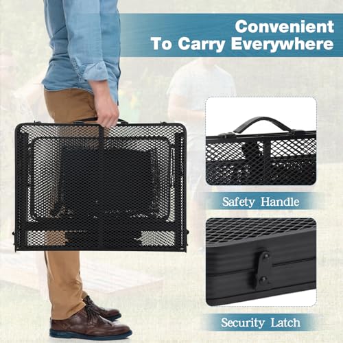 Kids Adjustable Folding Grill Table for Outdoor Fun