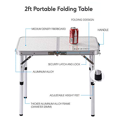 Adjustable Height Folding Camp Table for Kids