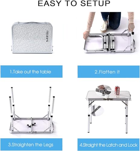 Adjustable Height Folding Camp Table for Kids