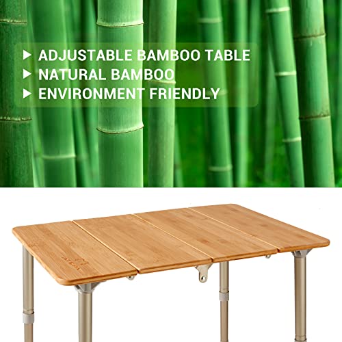 ATEPA Folding Bamboo Snack Table for Kids