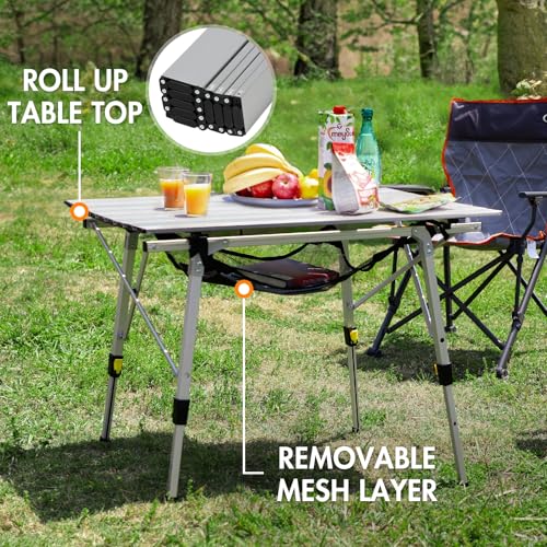 Adjustable Height Outdoor Picnic Camping Table