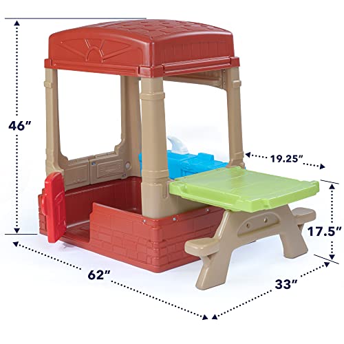 Sunny Day Cottage Playhouse with Kitchenette and Picnic Table