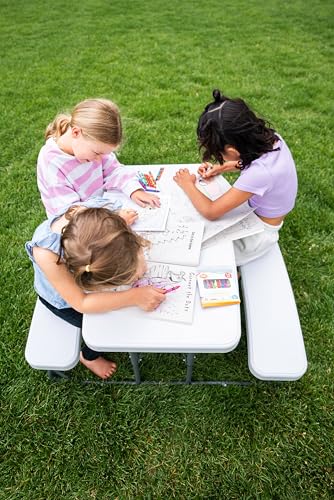 Stansport Compact White Kids Picnic Table