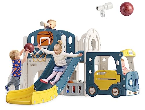 10-in-1 Toddler Slide and Playhouse Set