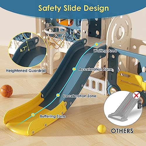 10-in-1 Toddler Slide and Playhouse Set